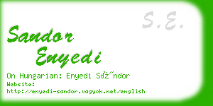 sandor enyedi business card